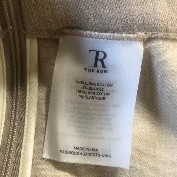 The Row Beige Denim Slim Fit Avied Pants XS $595 - Picture 6 of 7